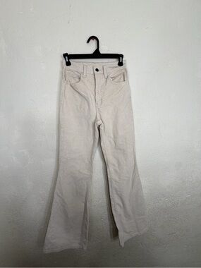 Levi's Premium 70s High Flare Corduroy Jeans Ivory Cream 24